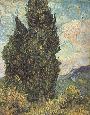 Vincent Van Gogh Cypresses (nn04) Germany oil painting art